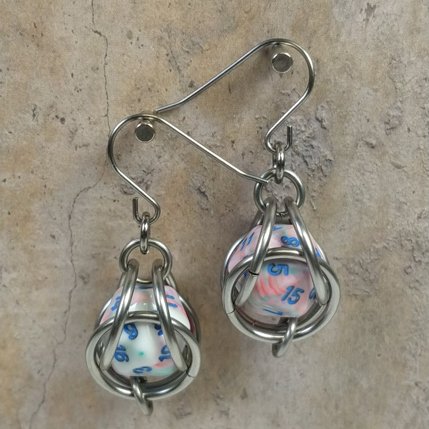 Andromeda mini dice earrings