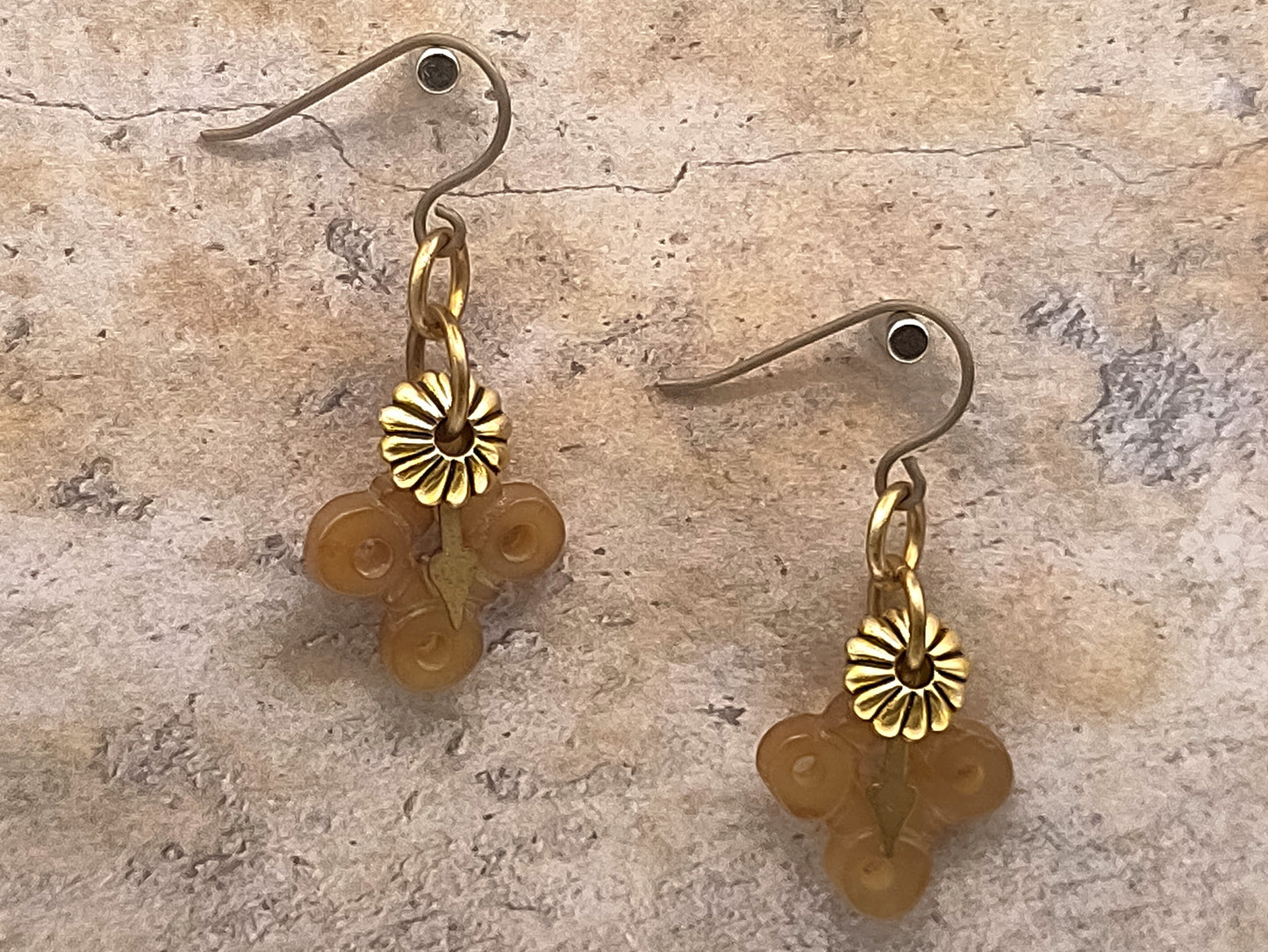 Amber Steampunk earrings