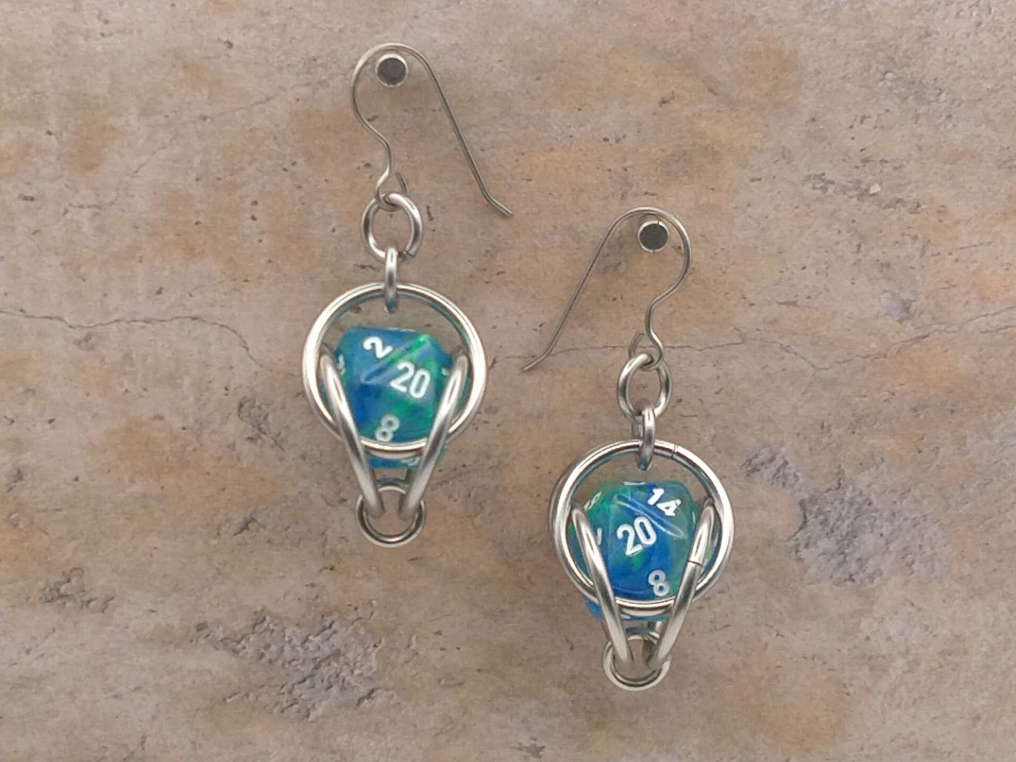 Andromeda mini dice earrings