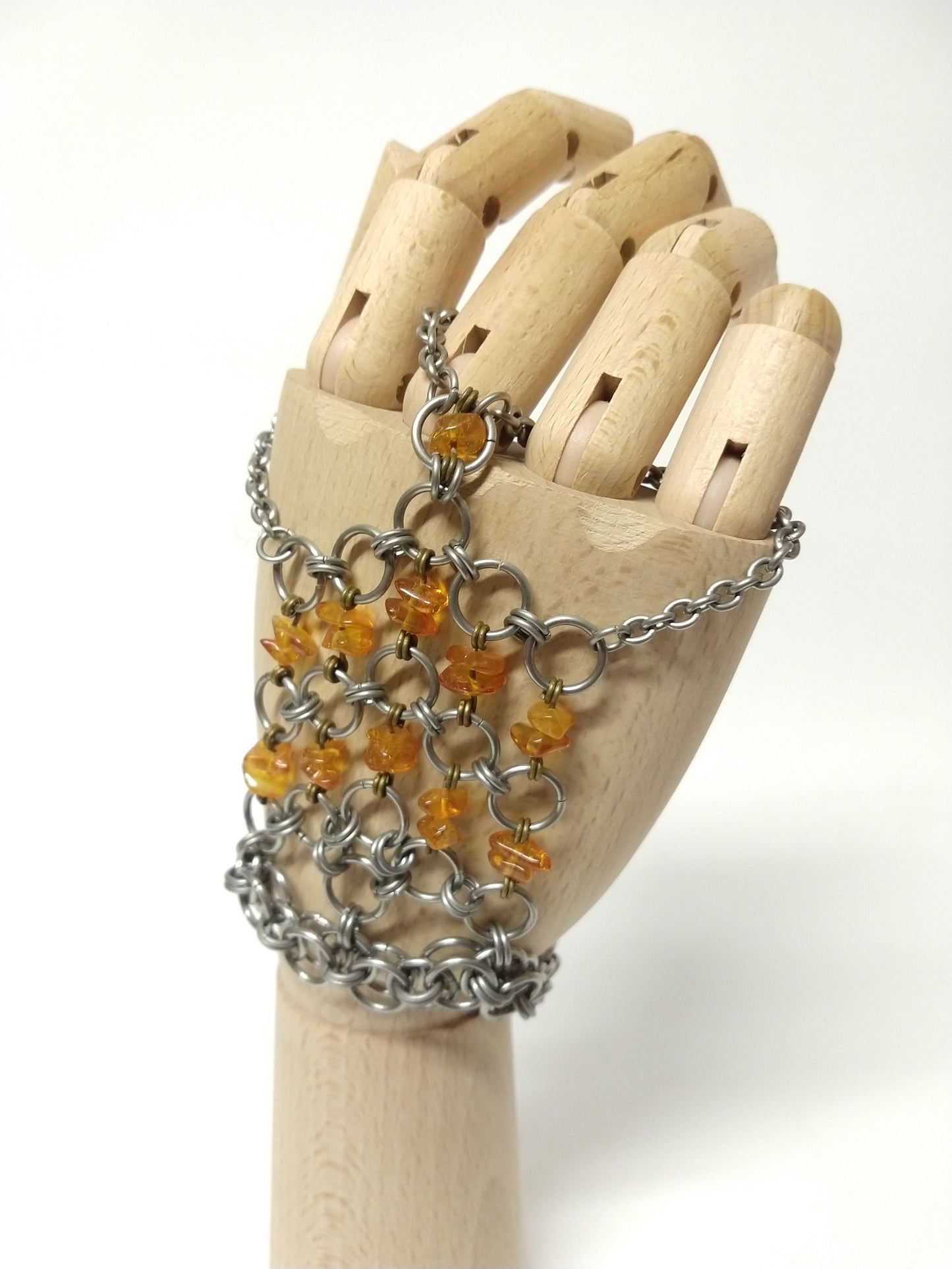 Amber Web hand jewelry