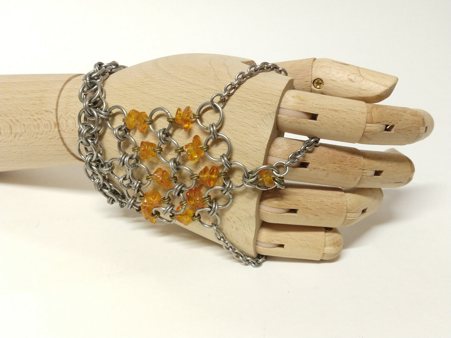 Amber Web hand jewelry