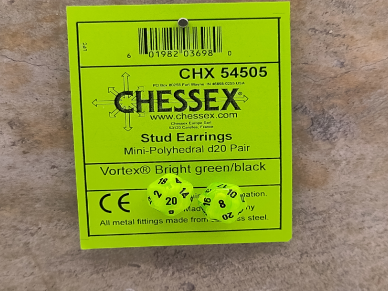 Chessex Mini Dice Earrings